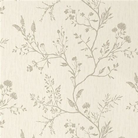 Hanako Tree Wallpaper Holden Decor Oriental Textured White Cream Gold Vinyl