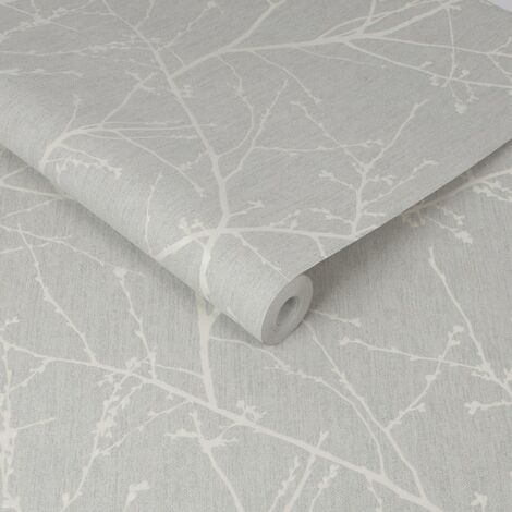 Innocence Grey Silver Wallpaper Superfresco Paste The Wall Textured Vinyl