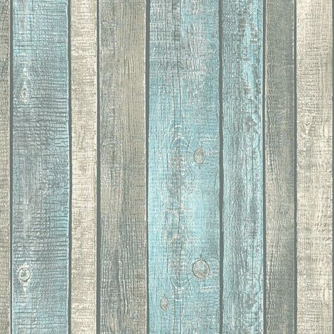 Blue Wood Effect Wallpaper AS Creation Rustic Panel Paste The Wall Vinyl