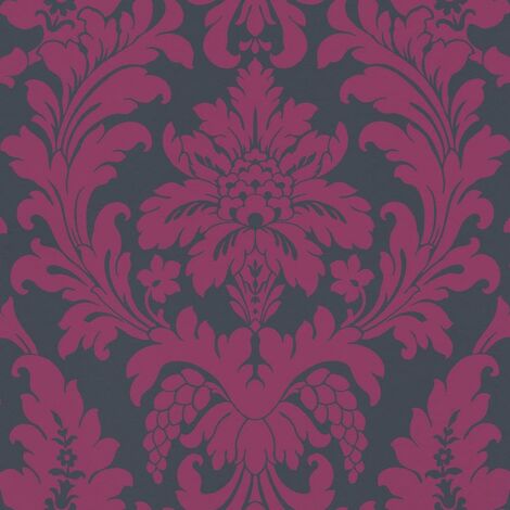 Floral Damask Wallpaper Rasch Paste The Wall Pink Purple