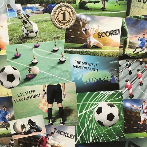 Football Wallpaper Soccer Boys Collage Luxury Heavyweight Multicoloured