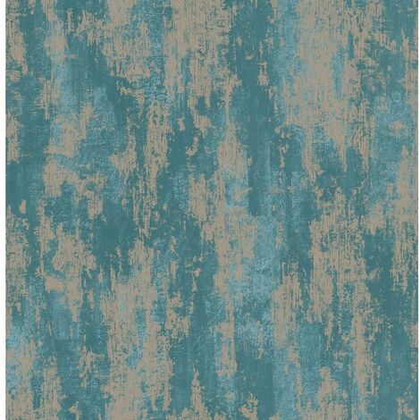 Boutique Abstract Wallpaper Blue Gold Modern Luxury