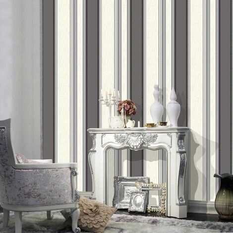 Stripe Wallpaper Striped Stripey Glitter Effect Vinyl Textured Synergy