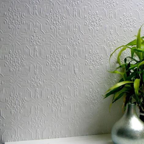 Paintable Wallpaper Luxury Embossed Textured Vinyl Berkeley Easy Apply ...