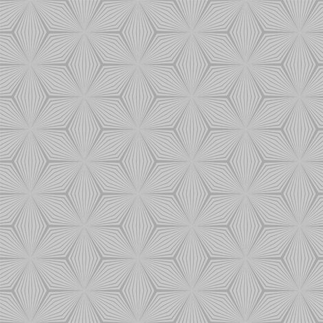 Geometric Star Metallic Wallpaper Grey Silver Shimmer Stripes Holden Sparkle