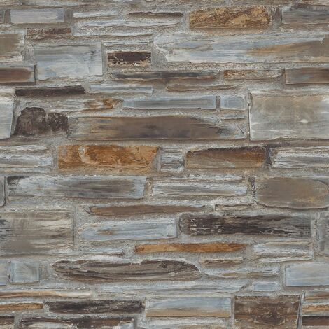 Rustic Brick Effect Wallpaper Grandeco Grey Paste The Wall Textured Vinyl