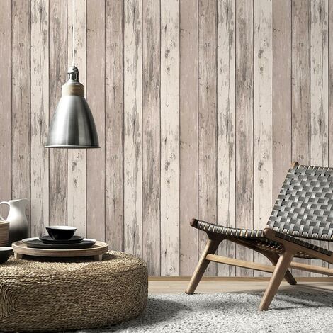 Natural Wood Effect Wallpaper Erismann Paste The Wall Textured Vinyl