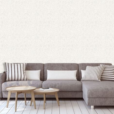 Paintable Blown Vinyl Wallpaper Textured Finish Richmond White Belgravia