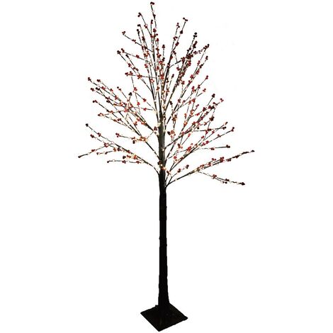 Light Up LED Red Berry Twig Tree Indoor Outdoor Christmas Autumn Decoration