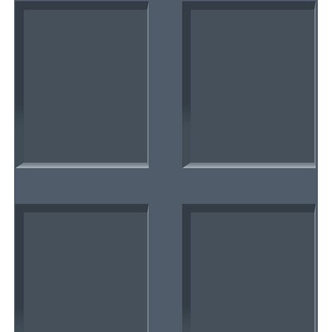 Heritage Wood 3D Effect Panel Wallpaper Blue Wooden Panel (1/4)