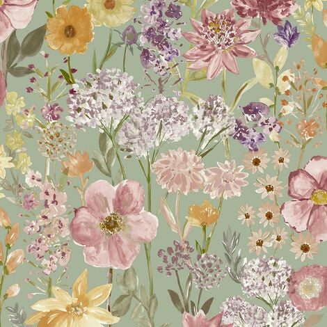 Wildflower Wall Mural , Removable Wallpaper, Self Adhesive, Floral  Wallcovering, Peel and Stick Large Wall Art - Etsy Hong Kong