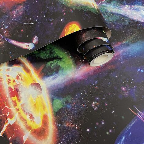 Holden Nebula Multicoloured Cosmic Space Planets Children's Bedroom Wallpaper