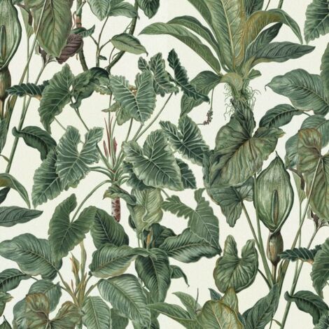 Erismann Paradiso Wallpaper Jungle Green Leaves Paradise Tropical Feature Vinyl (1/4)
