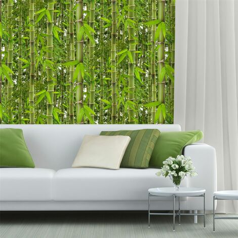 Jungle Tropical Rainforest Wallpaper Trees Flowers Floral Bamboo Green  Vinyl