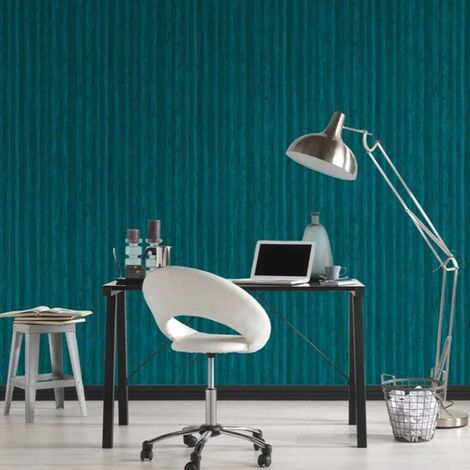 AS Creation Teal Bark Effect Wallpaper Modern Contemporary Paste The ...