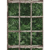 Tropical Leaf Jungle Wallpaper Window Frame Forest Paste Wall Vinyl Erismann
