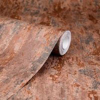 Havana Copper Distressed Industrial Metallic Wallpaper Paste Wall A.S Creation