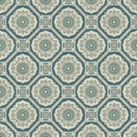 Wallquest Caspia Retro Floral Blue Wallpaper Flowers Stylish Acrylic Coated