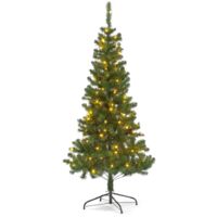 180cm Pre-Lit Christmas Tree with Realistic Branches and Energy-Efficient LED Lights, Easy Setup and Sturdy Base
