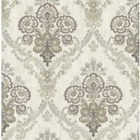 Wallquest Indian Paisley Damask Lilac Wallpaper Traditional Acrylic Coated