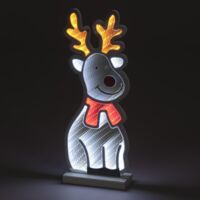 40cm Infinity Standing Reindeer Christmas Decoration With Base Light Up
