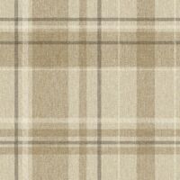 Crown Harris Tweed Herringbone Check Natural Wallpaper Luxury Fabric Effect