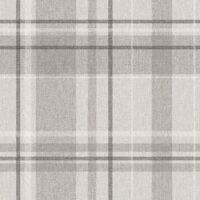 Crown Harris Tweed Herringbone Check Soft Grey Wallpaper Luxury Fabric Effect