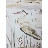 Cranes Reeds Floral Wallpaper Red White Beige Grey Watercolour Paste Wall Holden