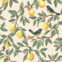 Holden Lemon Leaf Trail Cream Orange Wallpaper Botanical Paste The Paper