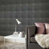 Arthouse Hotel Tile Gunmetal Wallpaper 692809