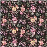AS Creation Cosmopolitan Petal Poetry Black Vinyl Wallpaper Paste The Wall