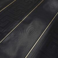 Versace Wallpaper Greek Key Stripe Black Gold Metallic Paste Wall Vinyl Textured