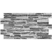 3D Dark Grey Shale Slate Stone Brick PVC Interior Panels Kitchen Cladding