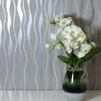 Metallic Wave Grey Glittery Wallpaper Textured Vinyl Wallpaper Paste The Wall 