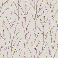 Catkins Wallpaper Holden Decor Pink Floral Dove Grey Purple Paste The Wall