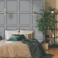 Grey Wood Panel Effect Wallpaper Holden Decor Modern Contemporary