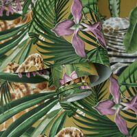 Safari Fusion Jungle Tropical Animal Ochre Holden Decor Wallpaper
