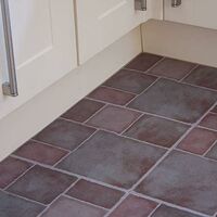 Floor Tiles Self Adhesive Terracotta Style Vinyl Flooring Kitchen Bathroom 1m²