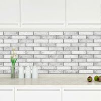 3D Grey Brick Stone Urban Industrial PVC Interior Wall Panels Kitchen Cladding
