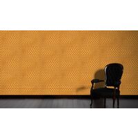 Wave Comb 3D Wallpaper Orange Textured Vinyl Retro Paste The Wall AS Creation