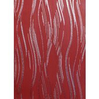 DWA139 Glitter Wallpaper Shimmer Textured Modern Lines Stripes Red Grey Silver