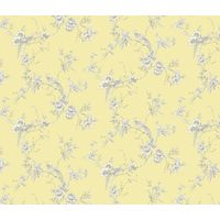 Chinoise Yellow Peacock Birds Wallpaper Trees Floral Nature Feature Arthouse