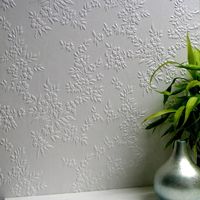 Flower Wallpaper Paintable Luxury Embossed Vinyl Easy Apply Portland Anaglypta