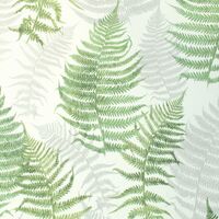 Green Leaf Wallpaper Erismann Textured Vinyl Cream Grey Tropical Jungle