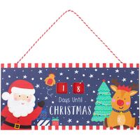 Christmas Countdown Plaque Santa And Friends Advent Calendar Festive Decoration