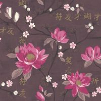 Flower Oriental Floral Wallpaper Kaori Plum Pink Gold Paste The Wall Holden