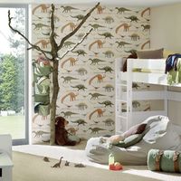 Dinosaur Wallpaper Kids Children's Bedroom Animal Natural Multi AS Creation