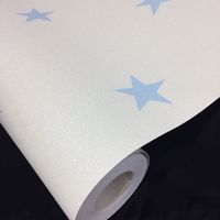 Blue Glitter Star Wallpaper Off White Sparkle Paste The Paper Vinyl AS Creation