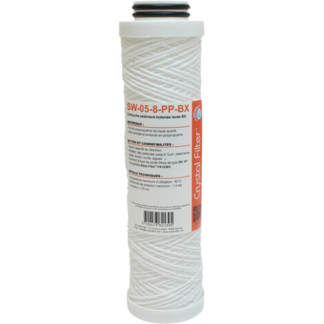Cartouche SW-05-8-PP-BX sédiment bobinée BX 10'' - 5 µm - compatible FA10BX - Crystal Filter® (1/4)