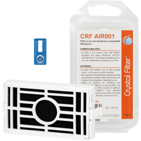 Filtre à air antibactérien compatible ANT001 pour frigo Whirlpool (1/3)